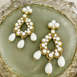White Monaco Earrings