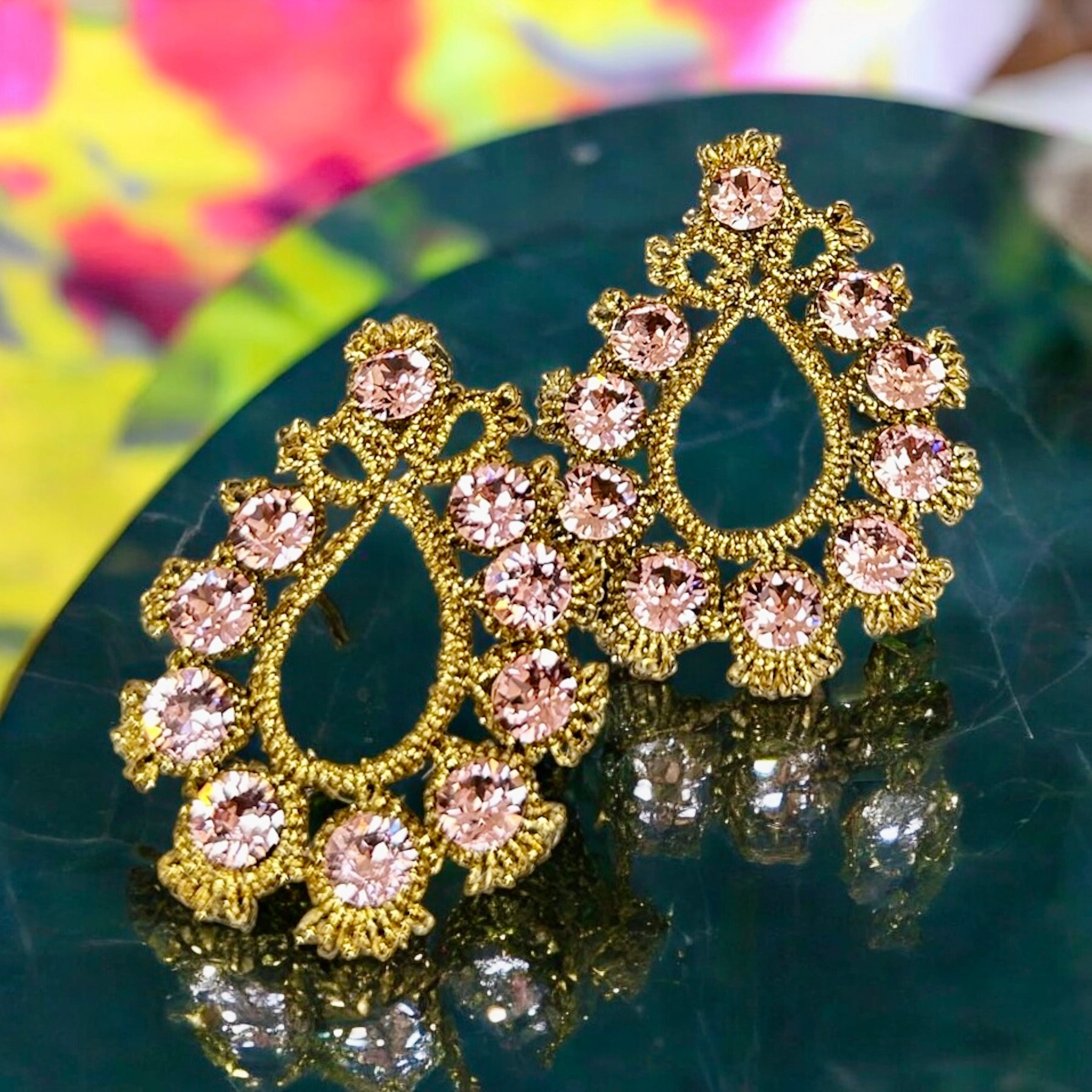 Yheakne Boho Orecchini Di Cristallo Dell'orecchio Di - Foto 2