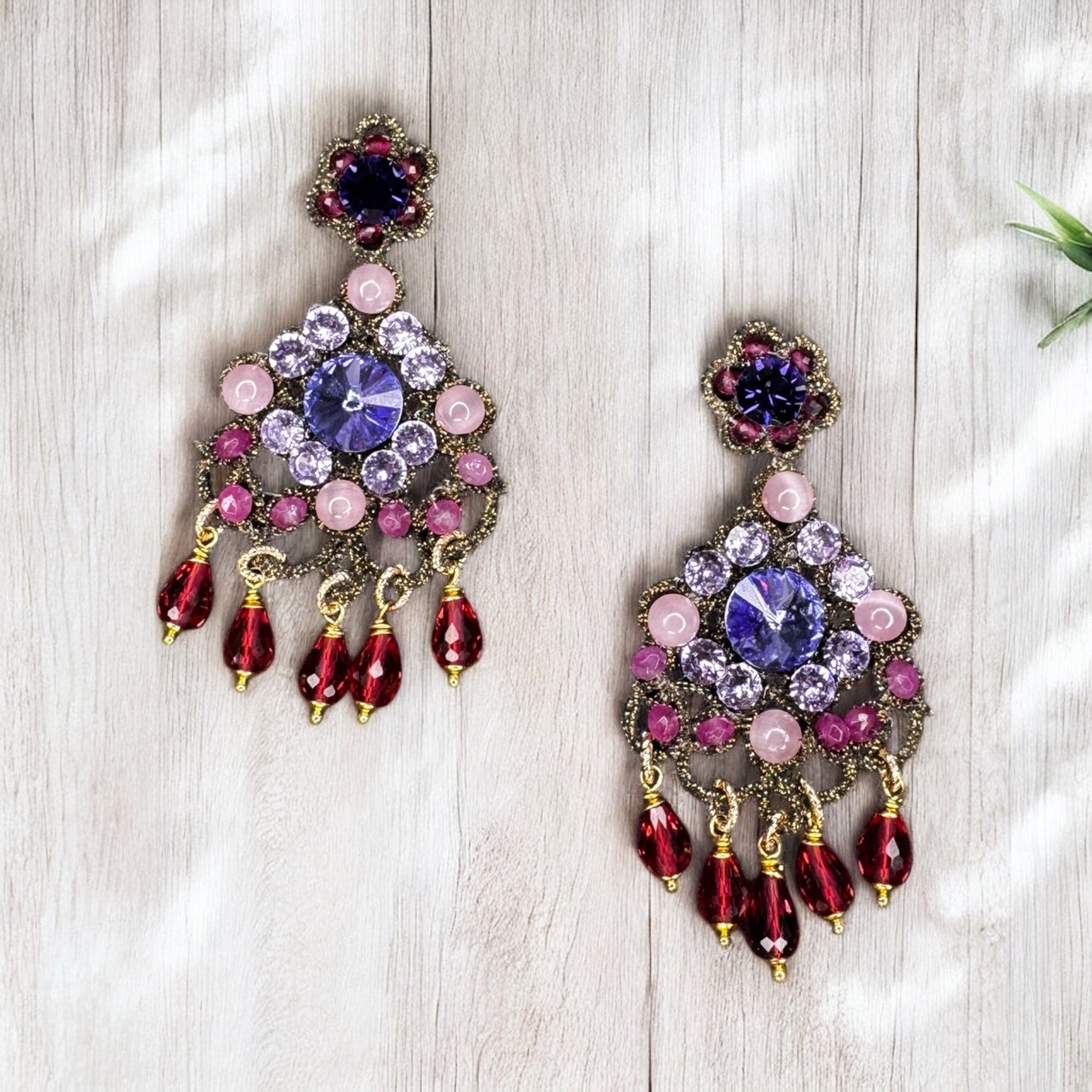Angelica Purple Earrings