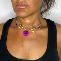 Collana Ondina fucsia