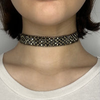 Choker a telaio gold&black