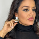 Orecchini a bottone Audrey white