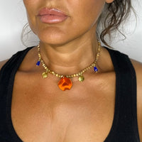 Collana Ondina arancio