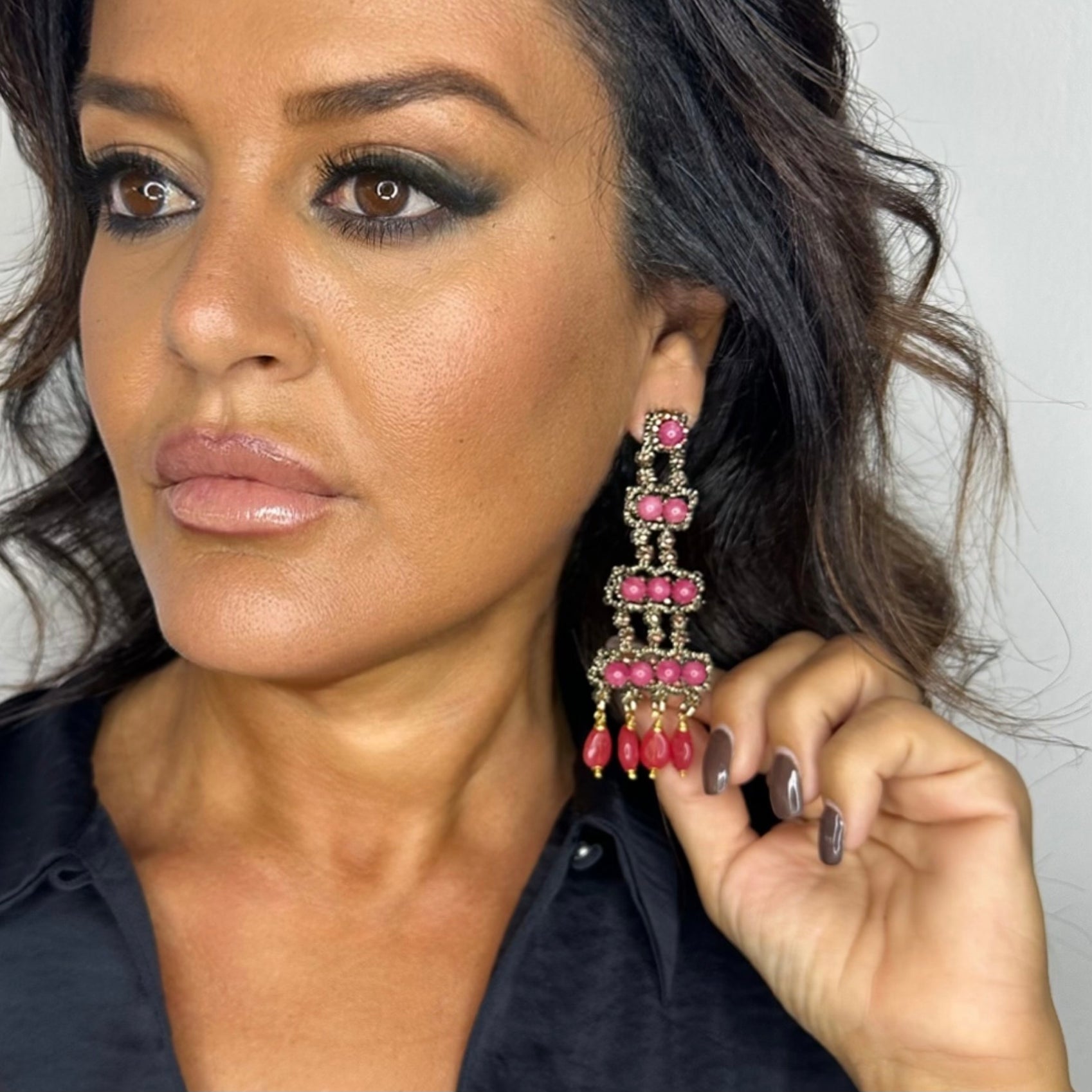 Orecchini Cheope fragola