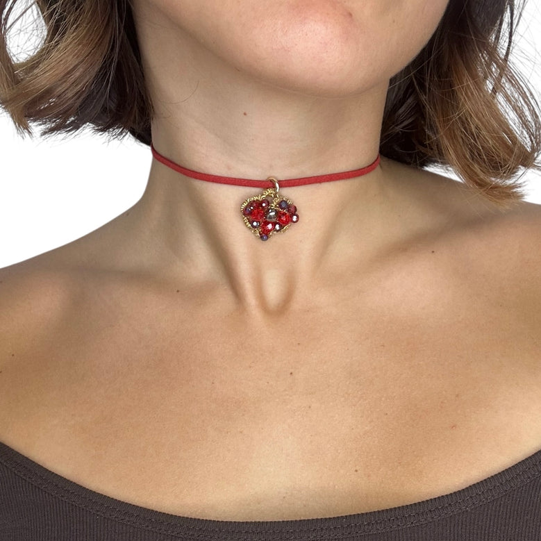 Ciondolo cuoricino rosso