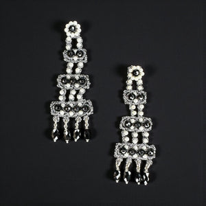 Orecchini Cheope black&white