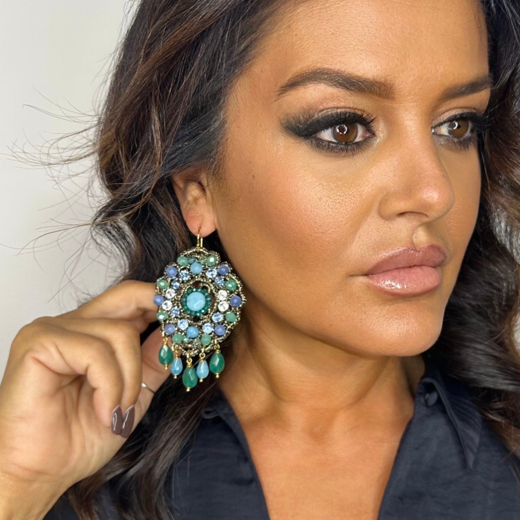 Orecchini Costanza verdi