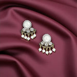 Orecchini a bottone Audrey white