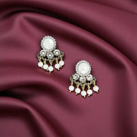 Orecchini a bottone Audrey white