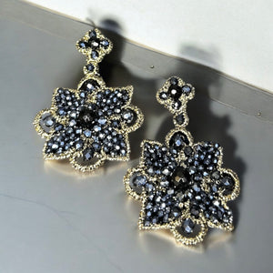 Black Iris Earrings