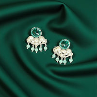 Orecchini a bottone Audrey verdi