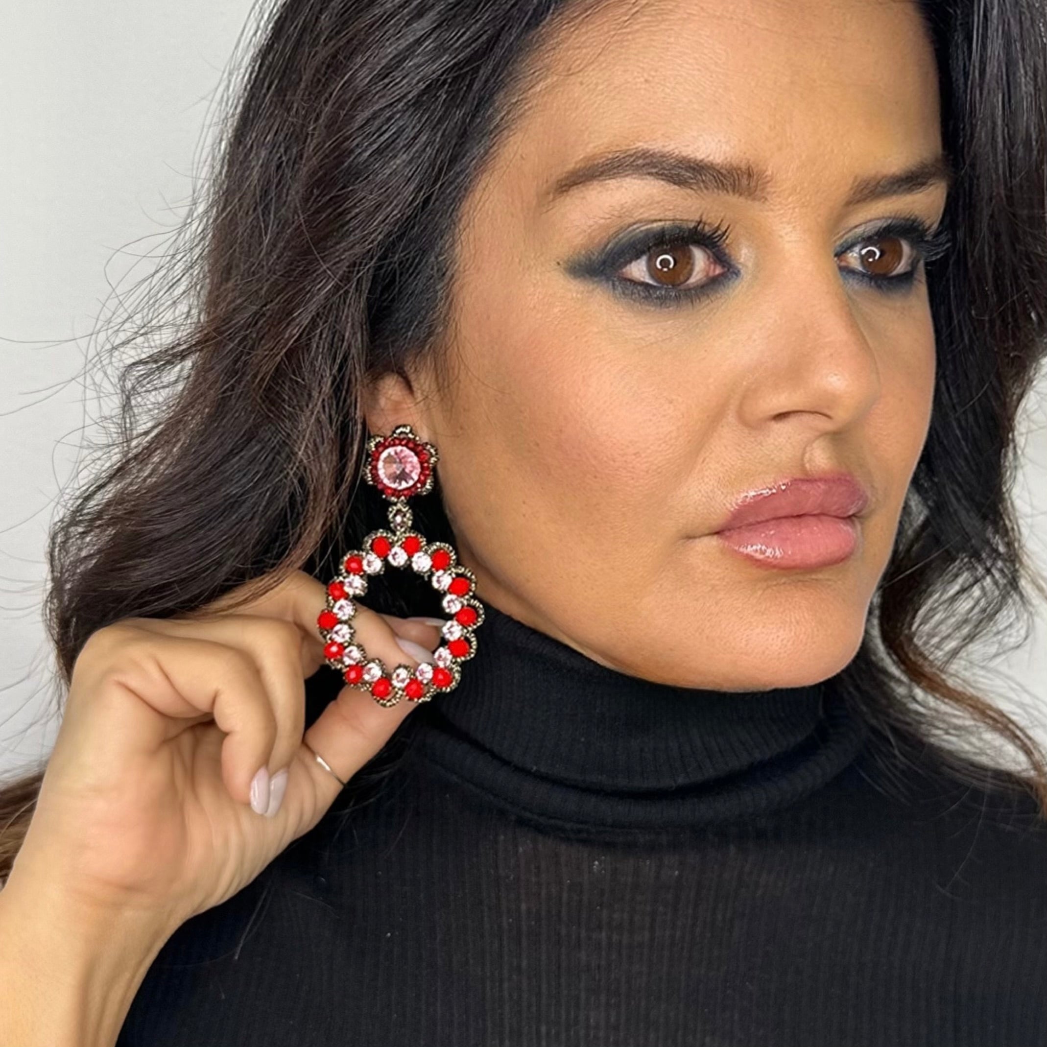 Orecchini Ring light red