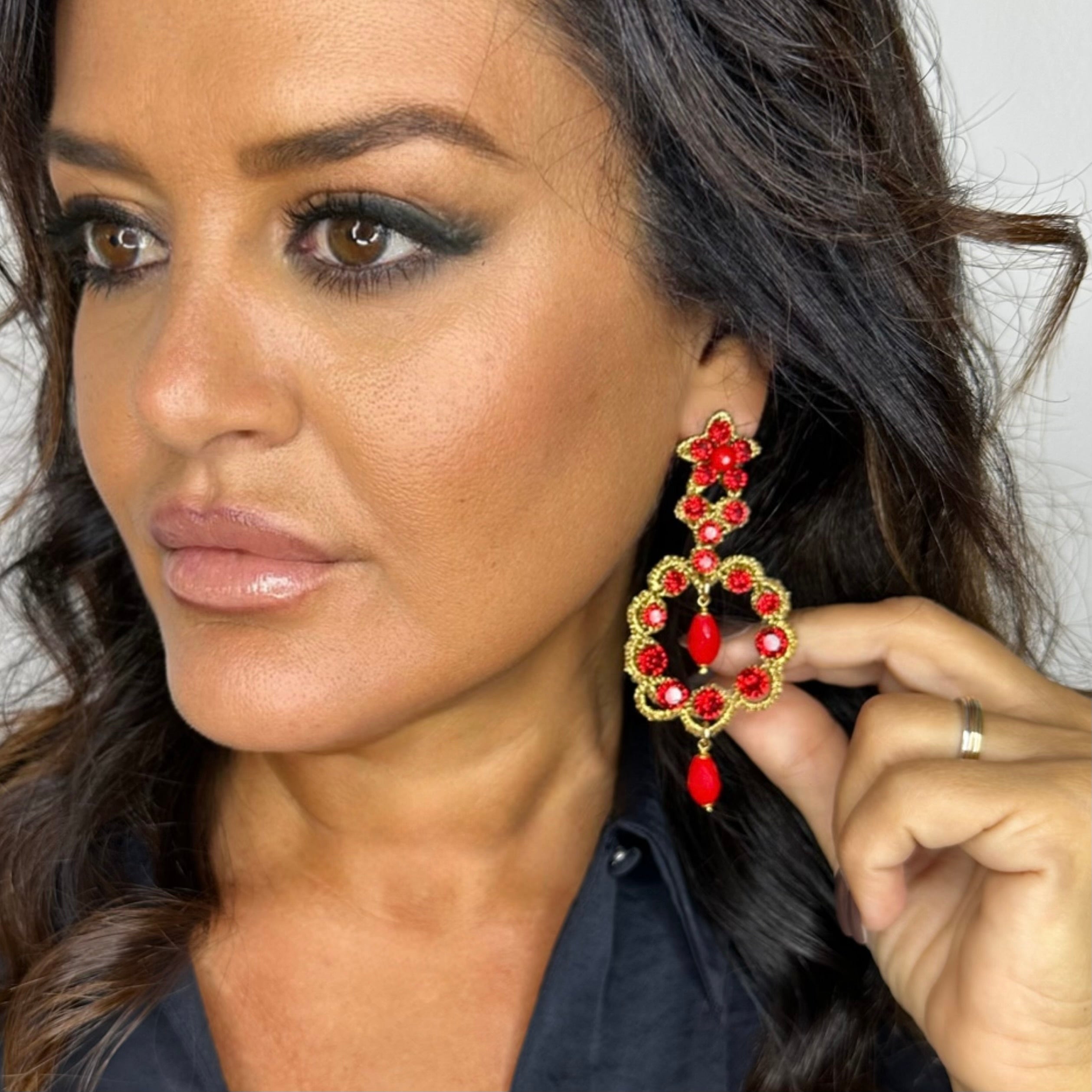 Orecchini Marilyn rossi