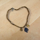 Collana Foglietta blu