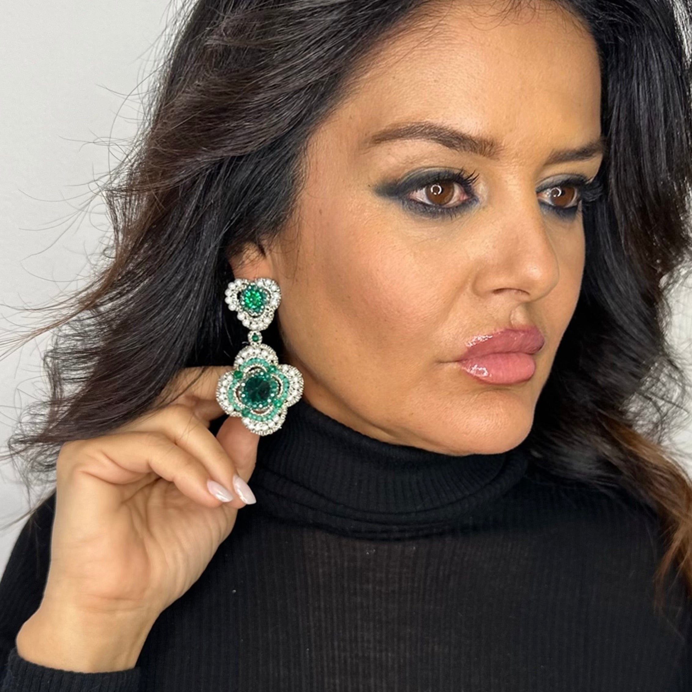 Orecchini Madeira green