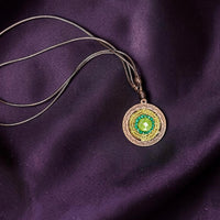 Collana ciondolo Lignu verde