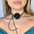 Black choker necklace