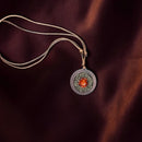 Collana ciondolo Lignu arancio