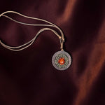 Collana ciondolo Lignu arancio