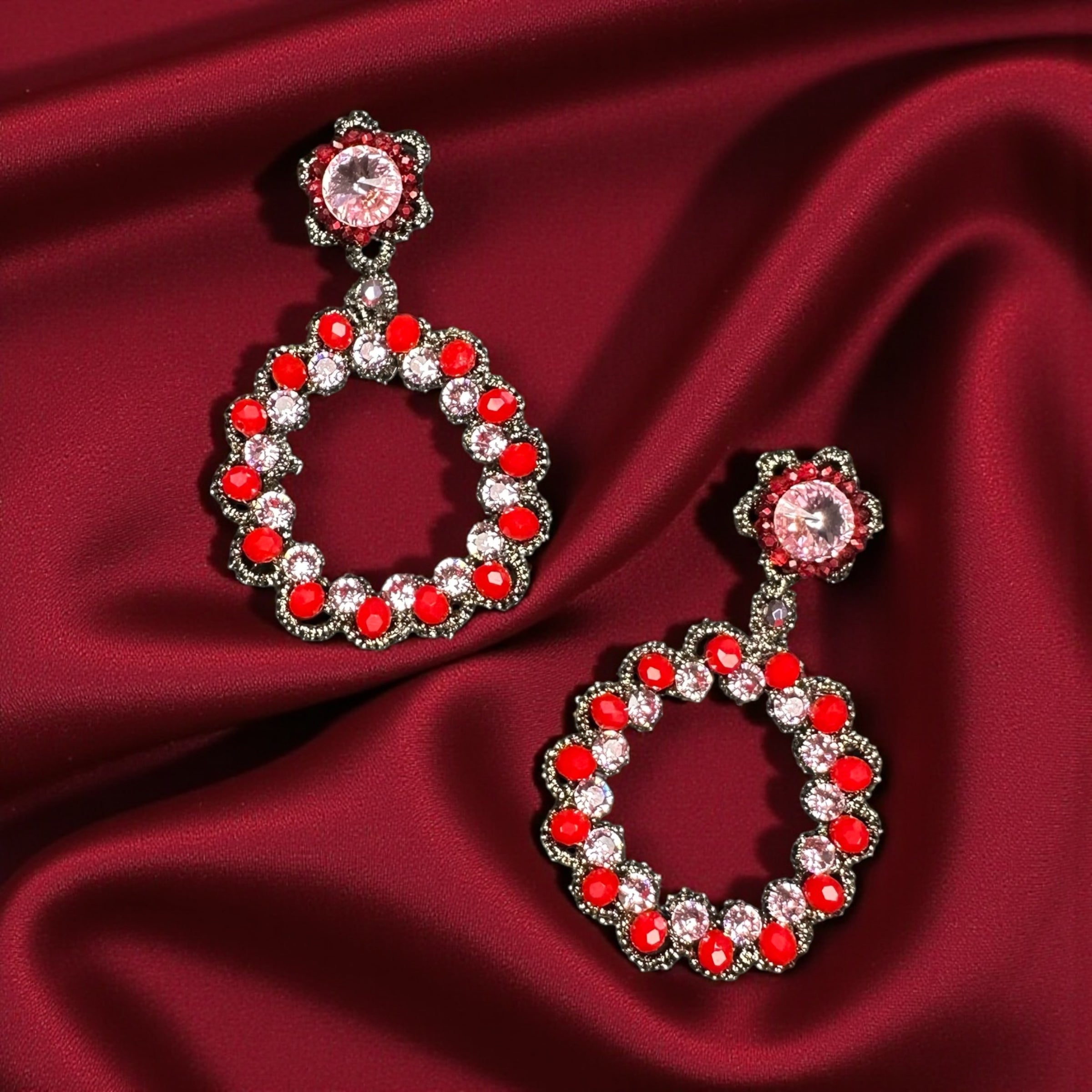 Orecchini Ring light red