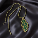 Ciondolo a telaio foglia