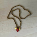 Collana Foglietta rossa