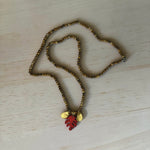 Collana Foglietta rossa