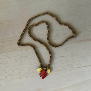 Collana Foglietta rossa