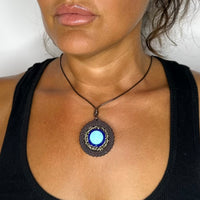 Collana ciondolo Lignu blu