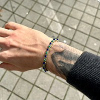 Bracciale intreccio verde&blu
