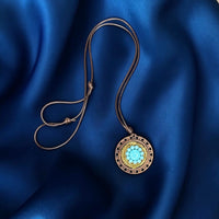 Collana ciondolo Lignu turchese