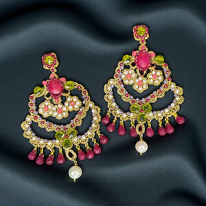 Fuchsia Bouquet Glocken Ohrringe