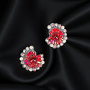 Orecchini a bottone Colette red