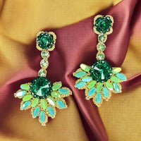 Orecchini Piuma green