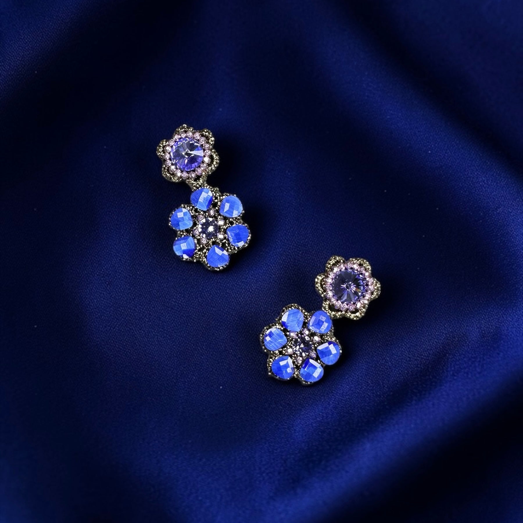 Orecchini Brina cobalto