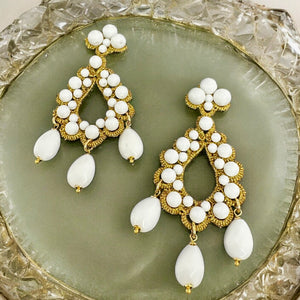 White Monaco Earrings