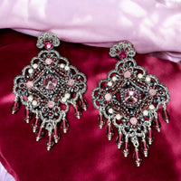 Burgundy Kite Earrings
