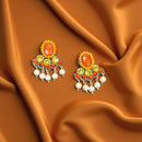 Orecchini a bottone Audrey orange