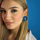 Flower stud earrings