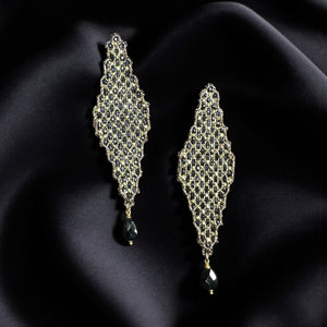 Orecchini a telaio gold&black