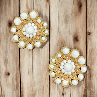 Orecchini bottone conchiglia